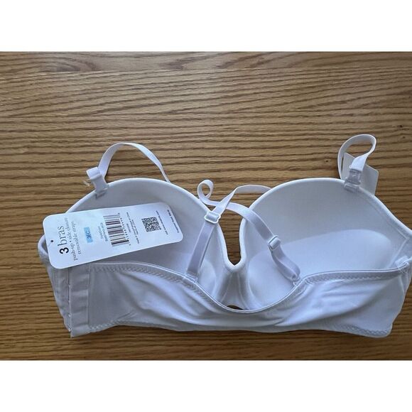 Rene Rofe Women's 3 Bras Push-Up Side Closure‎ Removable Straps Nude Size: 36C - Picture 6 of 9